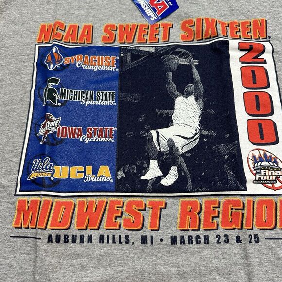 Vintage Gear 2000 Sweet Sixteen NCAA Men's Basketball T Shirt w/ Ticket UCLA MSU - Picture 2 of 7